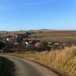 View of our German village from the hill where I walked with my children after the winter sunshine returned