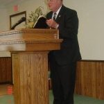 My Grandpa preaching from the pulpit during one of the last times he preached.