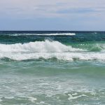 Ocean waves of varying sizes rolling and breaking toward the shore, illustrating the changing waves of grief.